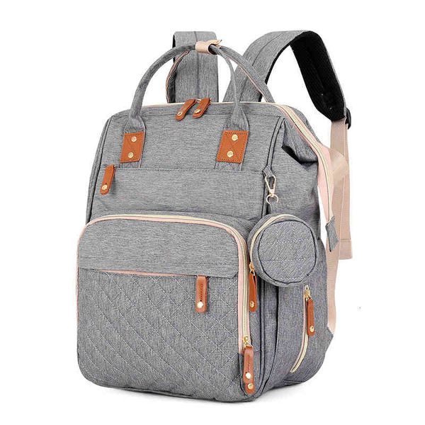 

folding crib mommy bag multifunctional backpack bed out mother and baby back milk double shoulder, Blue;pink