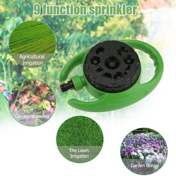 

watering equipments 9 pattern dial sprinkler 110mm sprayer water lawn garden hose 360 degree tap ac889