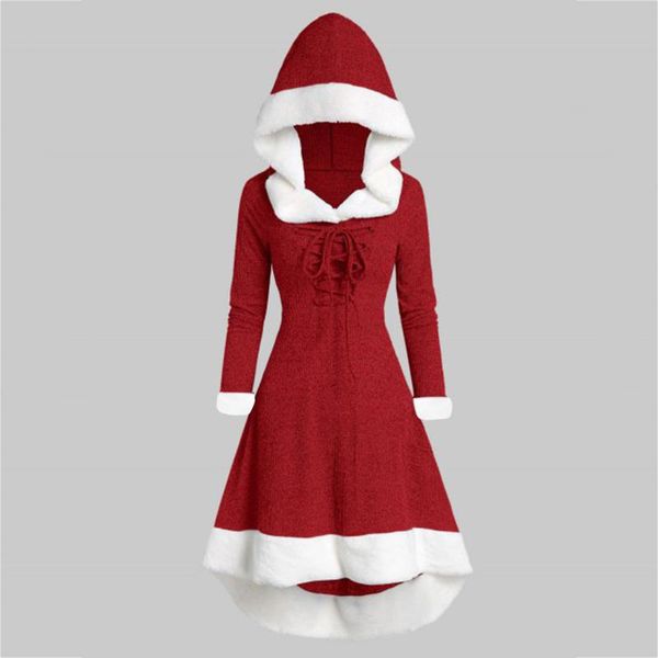 

casual dresses patchwork hooded vintage dress winter woman party night fashion long sleeve ladies elegant bodycon vestido, Black;gray
