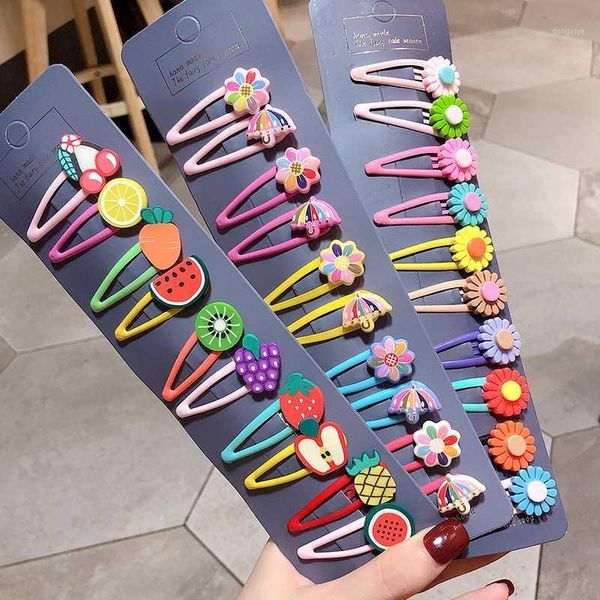 

10/15/20pcs children hair clips cute color clip head bb hairpin metal barrettes girl styling accessories candy lovely1