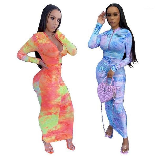 

casual dresses adfvat long sleeve bodycon dress women front zipper high neck fall package hip ankle length cy8644, Black;gray