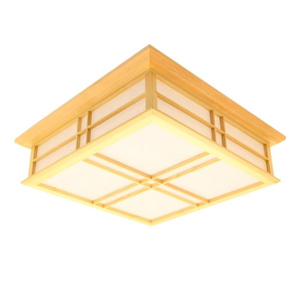 

ceiling lights 55x55cm japanese led lighting flush mount fixtures light solid wood room tatami lamp natural