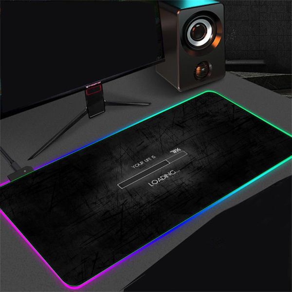 

mouse pads & wrist rests electricity rgb large pad gamersled deskgame console decoration accessories table mat for computer backlight