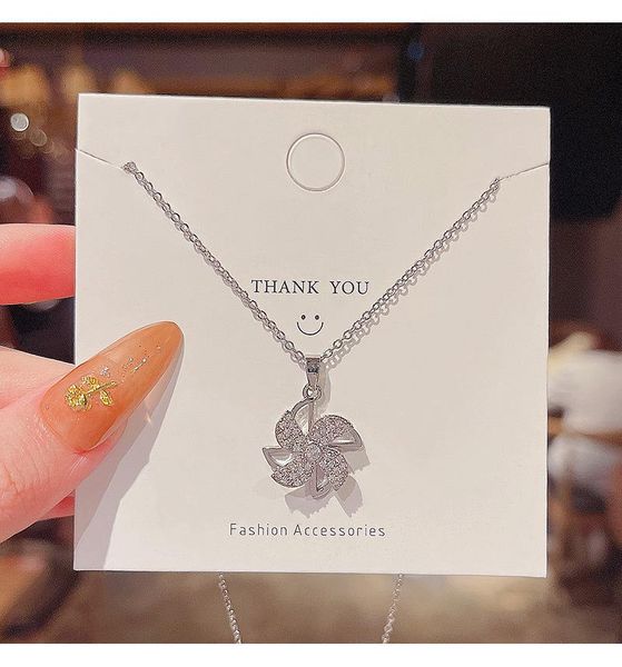 

pendant necklaces women love necklace jewelry promise letter tag distance steel rose gold crystal gift, Silver