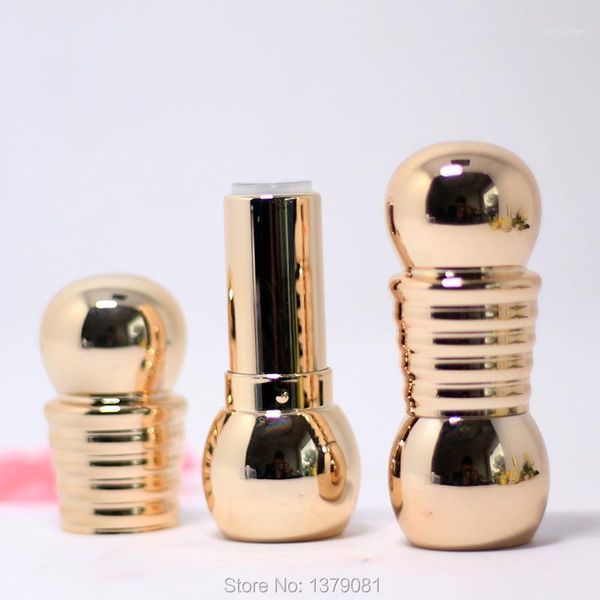 

storage bottles & jars 10/30/50pcs 12.1mm super quality pair ball shape plastick lipstick tube,empty gold lip gloss subpackage, diy con