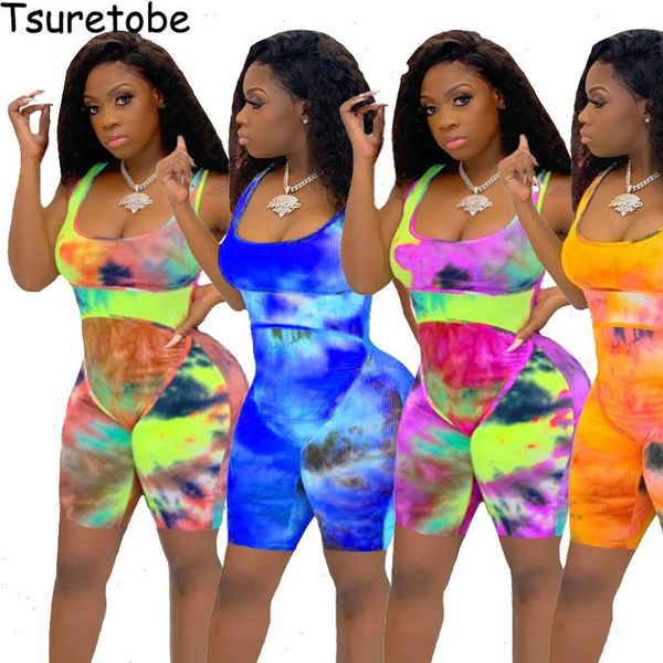 

tie women jumpsuits dye print jumpsuit summer patchwork playsuit with zipper spaghetti strap rompers skinny club outfits, Black;white
