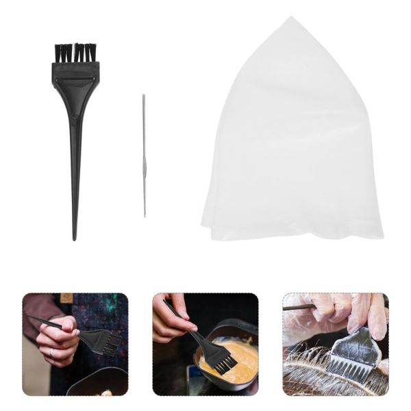 

hair scissors 2 sets treatment dyeing cap girls silicone highlight