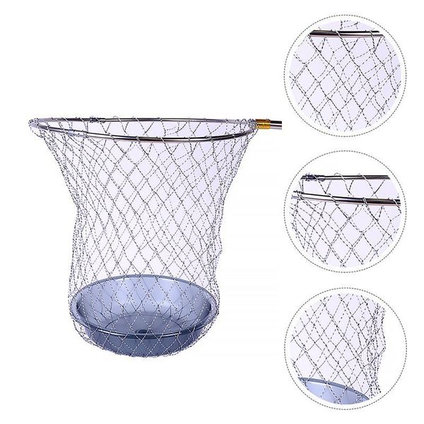 

quick-dry fishing nets collapsible tools rhombus mesh hole depth folding landing dip net accessories