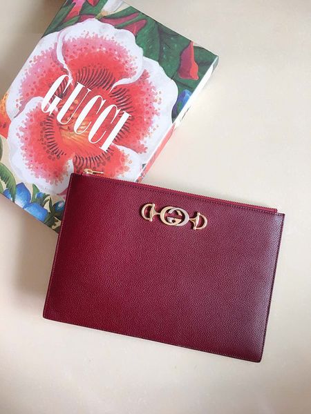 

wallets cases 570728 real leather compact long brand chain wallet pouches key card holders phone designer purse clutches evening luxury 9uvn, Red;black