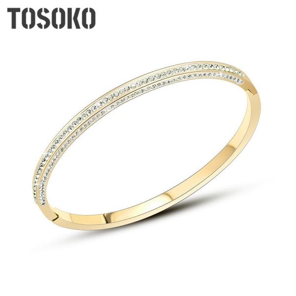 

bangle stainless steel jewelry star half full zircon clasp bracelet women's elegant fashion bsz141, Black