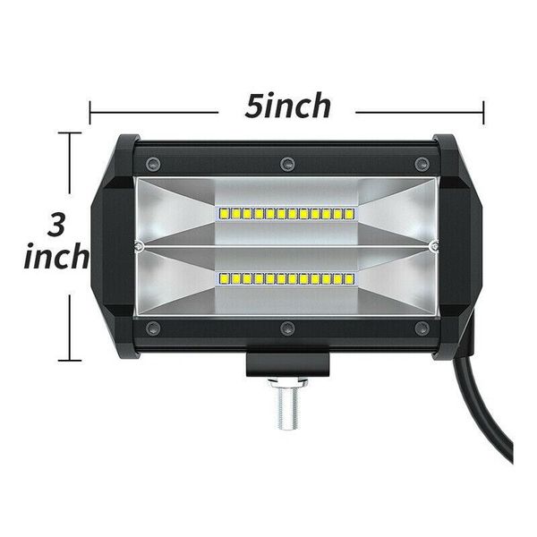 

car headlights aluminum work shell light 6000k waterproof 72w 13.2*8.0*5.7cm 24leds truck marine