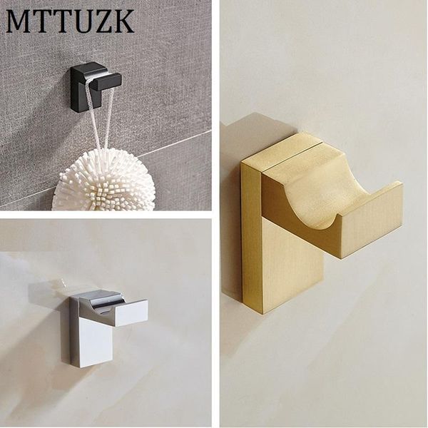 

robe hooks mttuzk solid brass brushed gold hanger & towel coat hook bathroom wall mount door rear for cap,coat,clothes