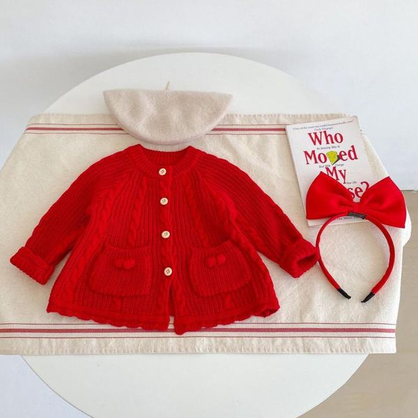 

jackets spring autumn all-match children's clothing boys long sleeved keep warm infant girls red knitted cardigan jacket coat 2021, Blue;gray