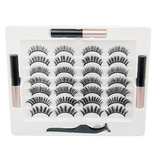 

false eyelashes wholesale magnetic hand made 3d lashes with 3 magnets