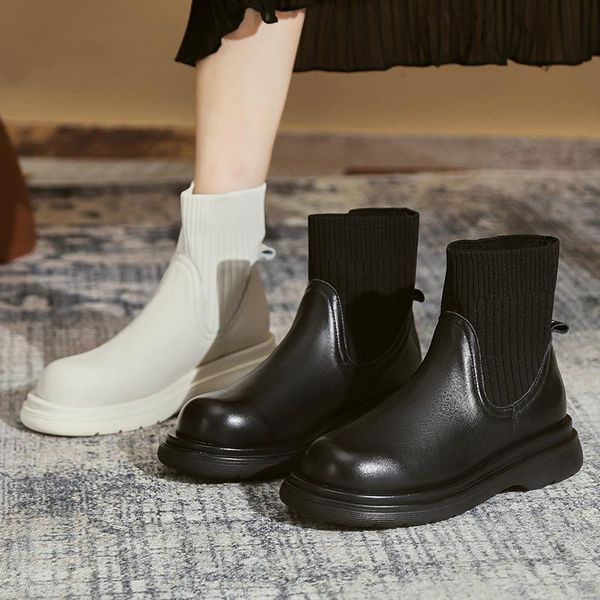 

boots shoes women's autumn boots-women luxury designer round toe low 2021 rock summer mid calf fashion rubber ladies, Black