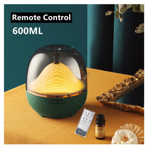 

humidifier large capacity ultrasonic aroma diffuser remote control volcano aromatherapy essential oil 600ml for home humidifiers
