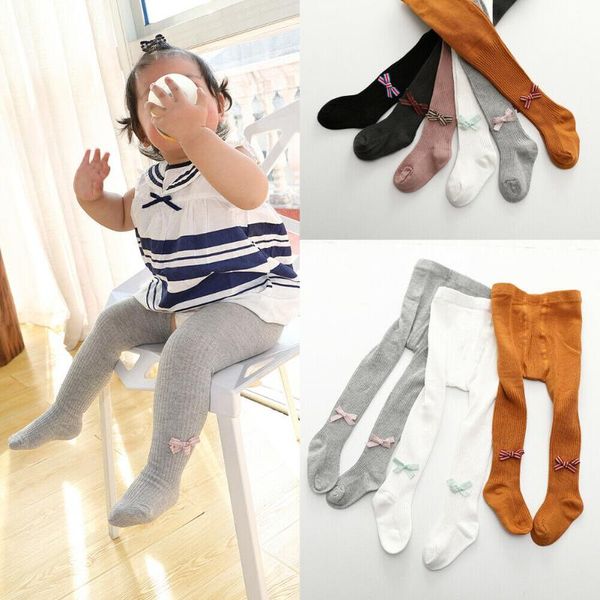 

footies girls kids tights pantyhose bow knitted winter warm princess party school stockings candy color, Blue