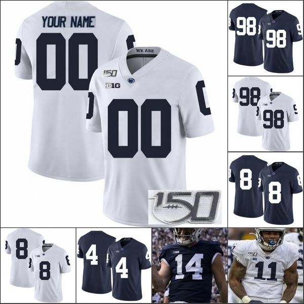 

psu pennstate football stitched jersey ncaa college tamba hali lavar arrington courtney brown aaron maybin chris godwin devyn ford, Black