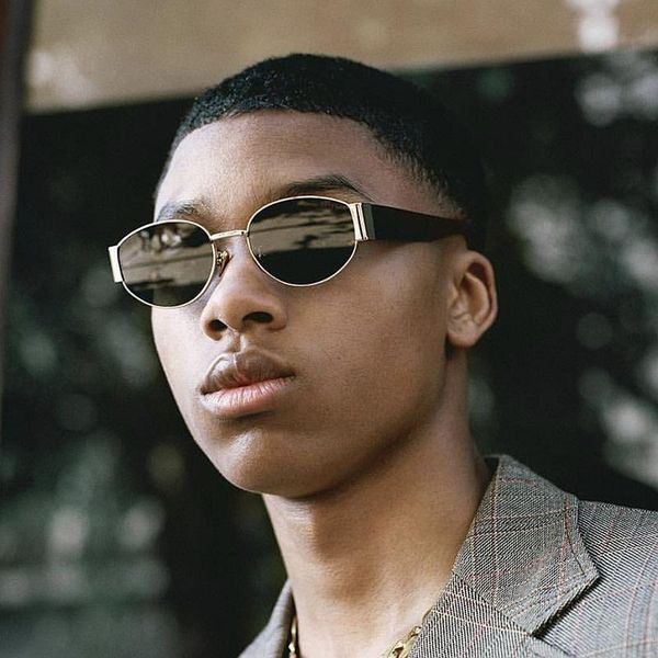 

small oval women sunglasses retro metal sun glasses men brand designer vintage female cat eye shades uv400 eyewear goggles, White;black