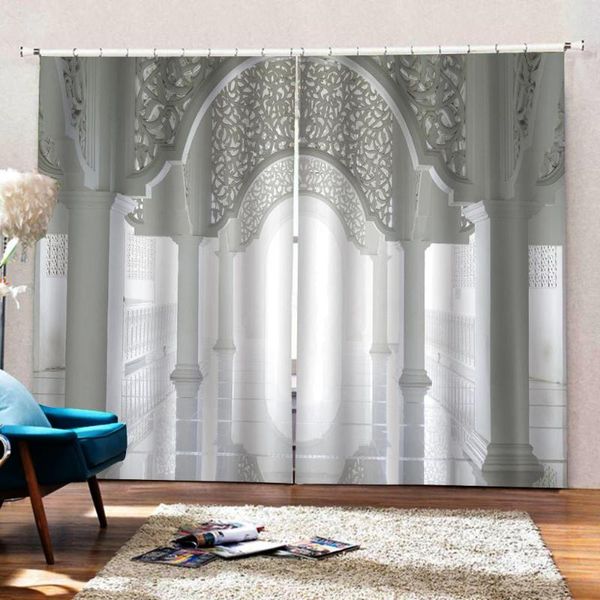 

curtain & drapes custom any size european cylindrical pattern curtains 3d digital print for living room bedroom blackout sunshade window