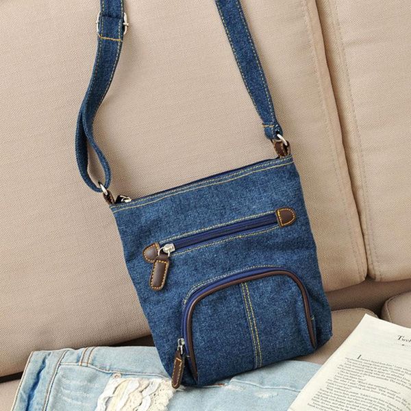 

waist bags women packs casual wild stylish denim shoulder bag adjustable strap multi pocket retro vintage trendy handbags
