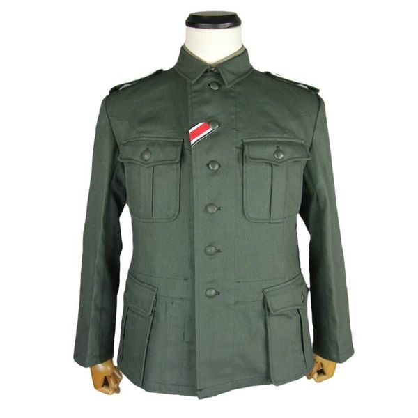 

men's tracksuits wwii german em soldier hbt m41 field tunic jacket, Gray