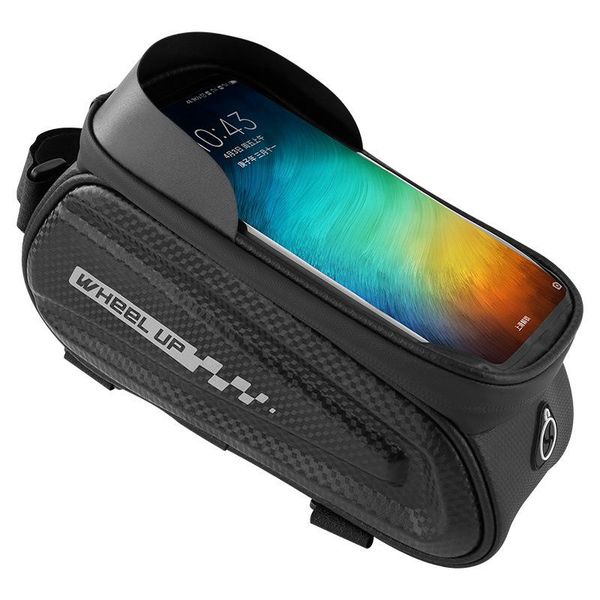 

cycling bags wheel up rainproof bike bag frame front tube reflective7.0in phone case touchscreen mtb bicycle accessories