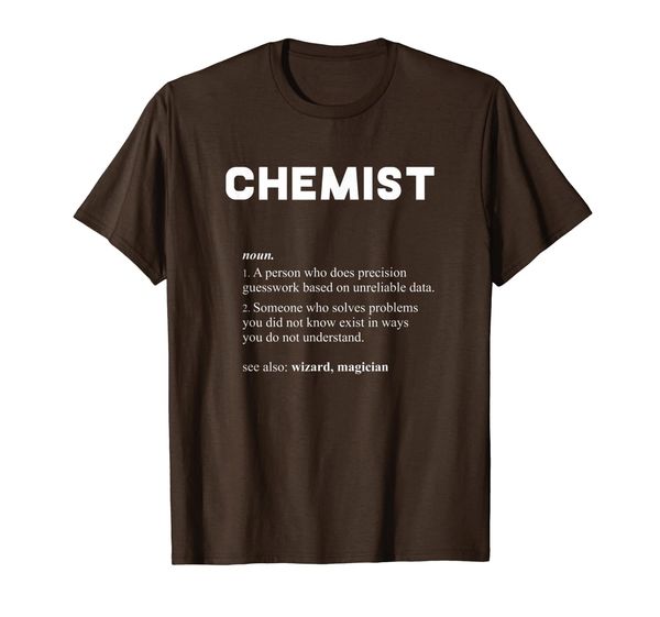 

chemist - funny dictionary definition t-shirt, White;black