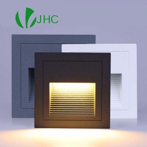 

step light led dc12v waterproof 86mm rgb stair recessed buried lamp 220v wall embedded underground lighting deck footlight outdoor lamps
