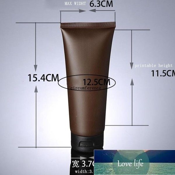 

cosmetic packaging empty bottles100 ml 50pcs amber soft tube black pp screw cap /cream lotion bottle plastic pe hoses