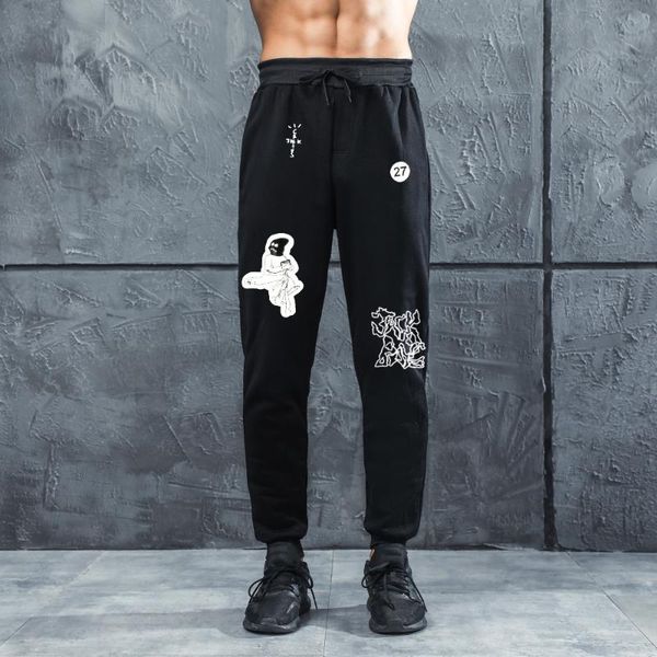 

men's pants sweatpants travis scomen and women joggers, joggers from all over the world, astroworld, cactus, jack festival 2021, Black