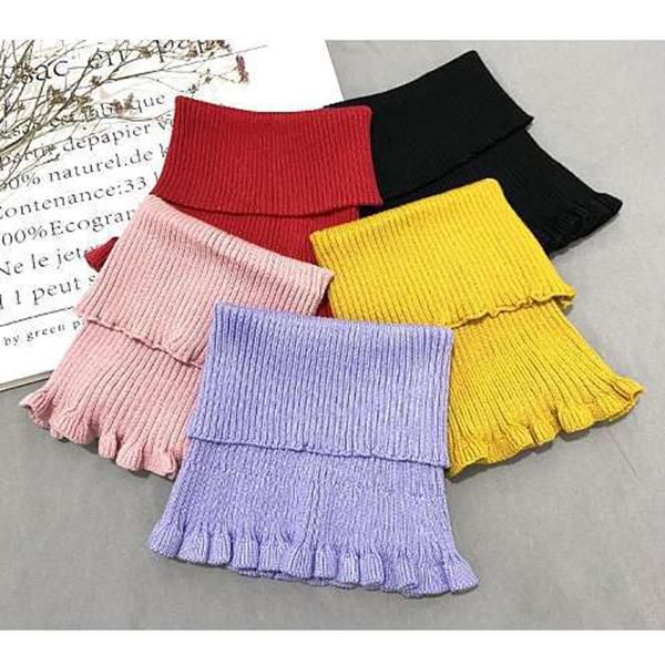 

scarves women knitted turtleneck warm mock false collar fashion high fs99, Blue;gray