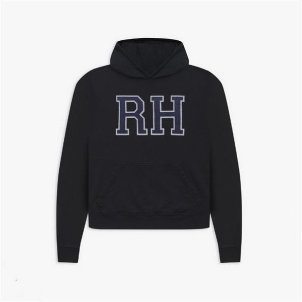 

men's hoodies & sweatshirts 2021fw hoodie men women 1:1 rh large letter logo print audacity to dream pullovers, Black