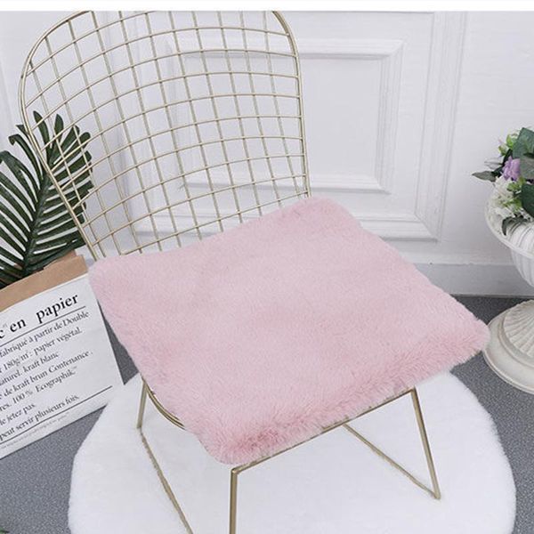 

cushion/decorative pillow chair cushion imitated fur cute soft thick plush round square four seasons office seat pad mat