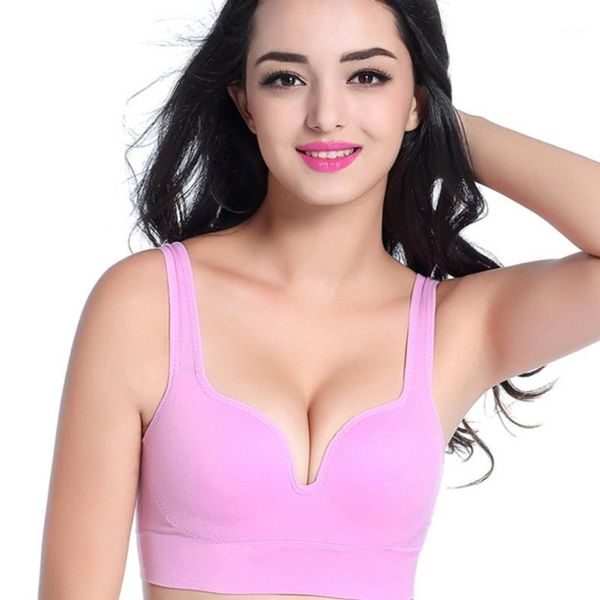 

sport bra fitness gym yoga women underwear padded strappy tank shoulder strap bras female training running vest outfit