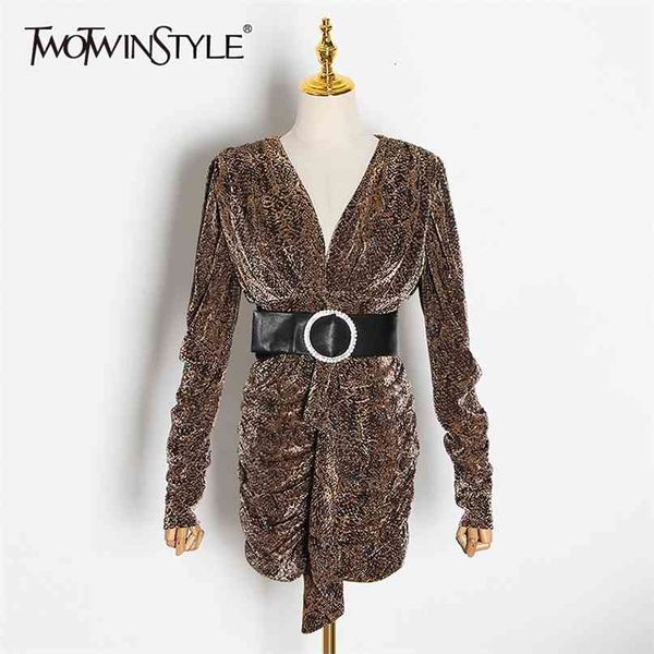 

vintage ruched dress for women v neck long sleeve high waist with sashes elegant dresses female fashion clothing 210520, Black;gray