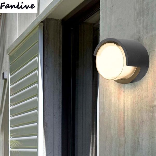 

10pcs 5w 110-240v led wall light ip65 waterproof outdoor cylinder-shaped lampwarm white or for gard road lamps
