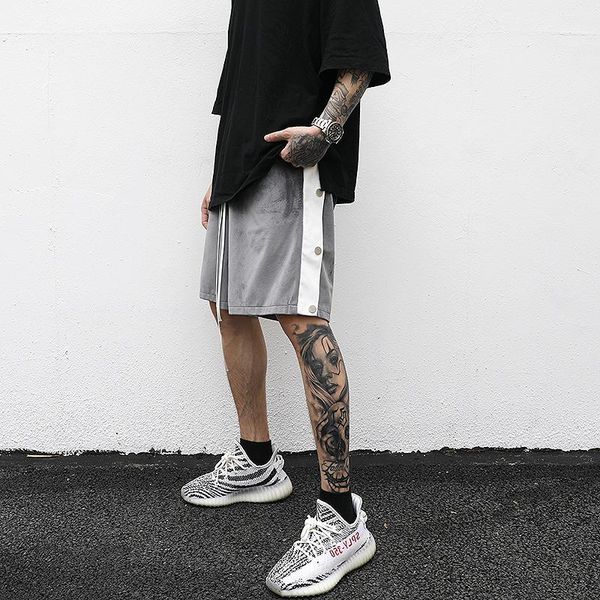

summer trendy shorts men casual loose drawstring workout pantalones cortos harajuku running clothing bd50cs men's, White;black