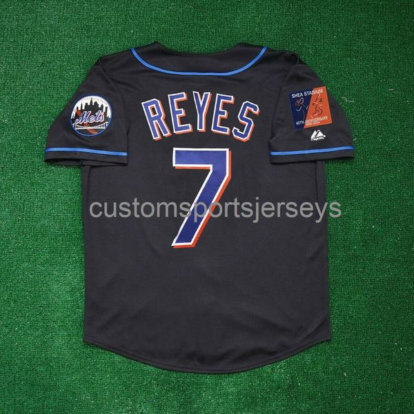 

men women youth embroidery jose reyes 2004 shea 40th alt black jersey all sizes