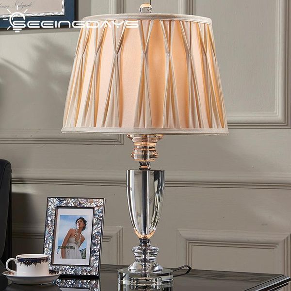 

table lamps seeingdays 41x65cm european style modern crystal lamp for living room bedroom bedside home decoration