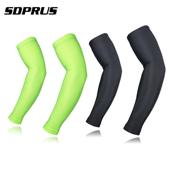 

elbow & knee pads 2pcs/lot brace sun uv protection arm warmers cuff sleeve hand support wrap bike cycling hiking bandage compression strap, Black;gray