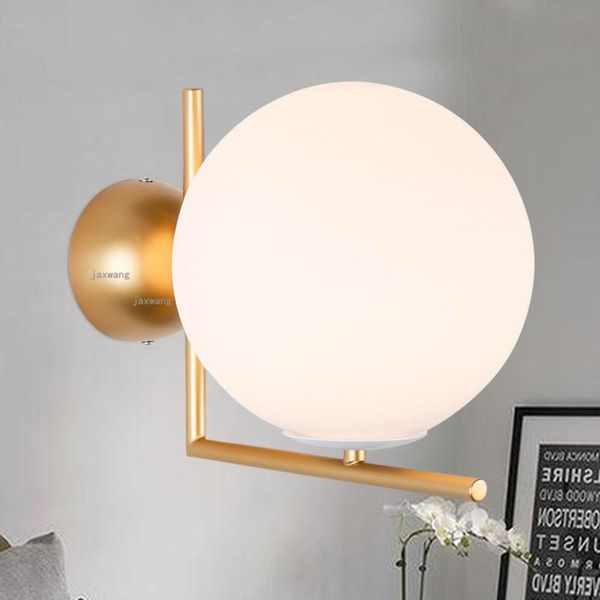 

wall lamp nordic glass led lamps luminaire light fixtures bathroom bedroom sconces bedside