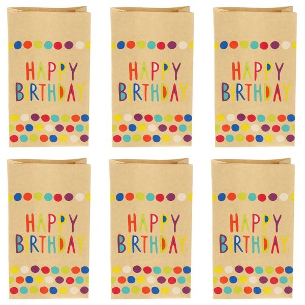 

set 36 pcs birthday gift bags candy packing paper wrappers (beige) wrap