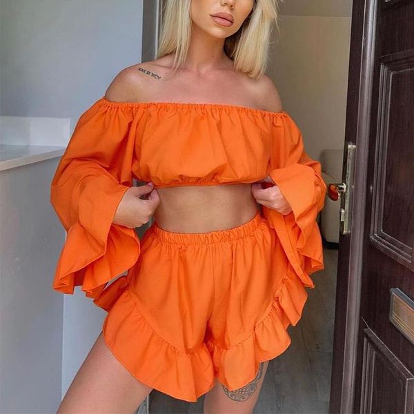 

one-piece suits harajukuÂ summer off shoulder and shorts y2kÂ indie 2 piece set women outfits e-girl long flared sleeves swimwear