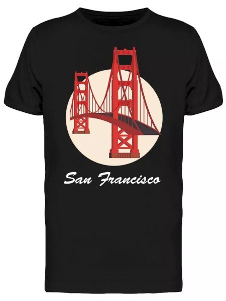 

San Francisco Iconic Bridge Tee Men's -Image by Shutterstock, White;black
