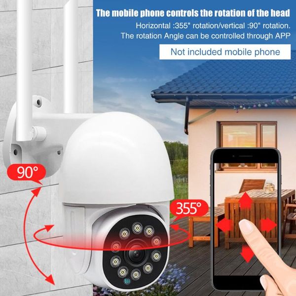 

two way audio hd 1080p alarm speed dome wifi ip auto tracking wireless outdoor night vision smart motion detect security camera cameras