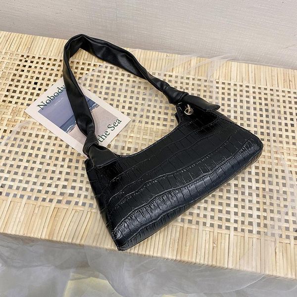 

waist bags 2021 fashion women handbag alligator pattern pu leather shoulder zipper soft handle solid party handbags