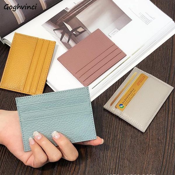

card holders id women pu leather solid simple fashion s cases girls sweet fresh japanese style ulzzang ladies elegant, Brown;gray