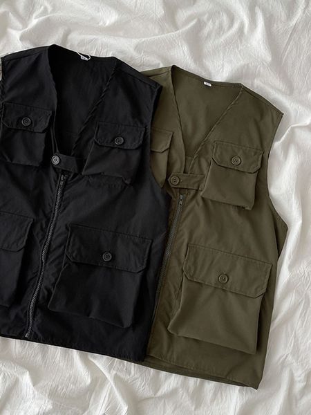 

women's two piece pants green black v-neck vest spring 2021 wear casual coat korean vintage outwear trend ju74, White