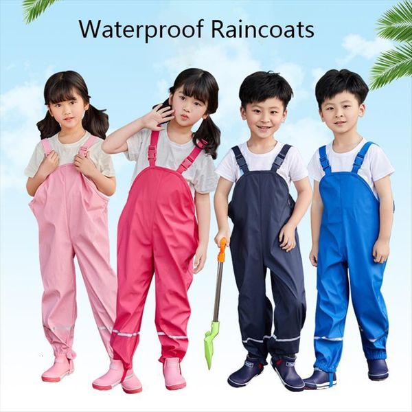 

Baby Girls Rain Pants Waterproof Boys Jumpsuit Sport Childrens Bib Overalls Winter Toddler Kids Raincoat Trousers Clothes, Blue